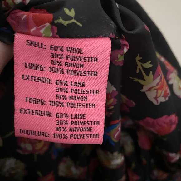 Betsey Johnson Dark Gray Wool Blend Longline Peacoat - Picture 6 of 7